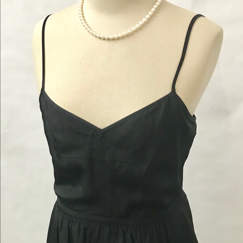 J. Crew black slip dress, lined. Size 6